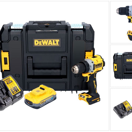 DeWalt DCD 800 H1T Akku Bohrschrauber 18 V 90 Nm Brushless + 1x Akku 5,0 Ah + Ladegerät + TSTAK