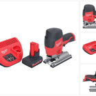 Milwaukee M12 JS-501 cordless jigsaw 12 V + 1x battery 5.0 Ah + charger