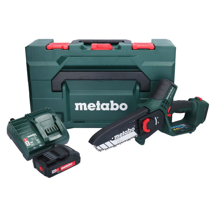 Metabo MS 18 LTX 15 podadora sin cable 18 V 15 cm 5 m/s + 1x batería recargable 2,0 Ah + cargador + metaBOX