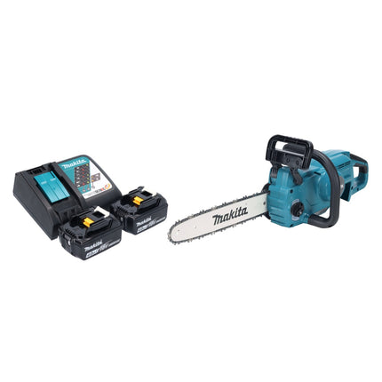 Makita DUC 357 RM2X2 Motosega a batteria 18 V 35 cm 7,7 m/s Brushless + 2x batteria 4,0 Ah + caricabatterie