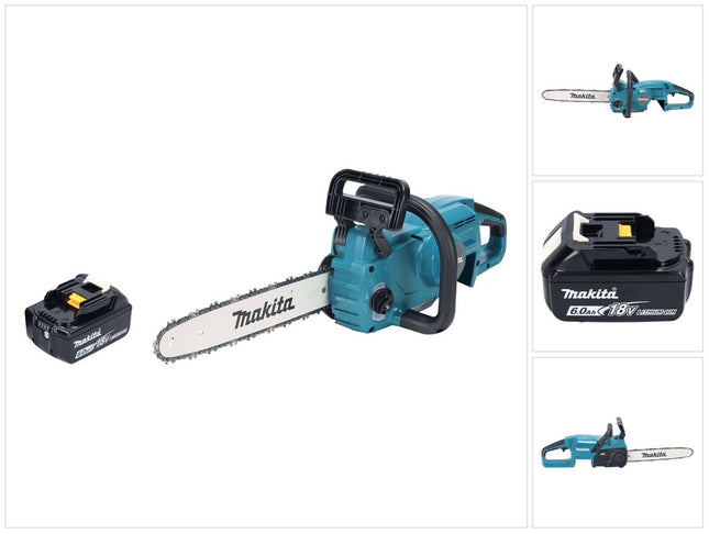 Makita DUC 357 GX2 Cordless chainsaw 18 V 35 cm 7.7 m/s Brushless + 1x battery 6.0 Ah - without charger