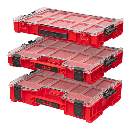 Qbrick System PRO Organizer 200 RED ULTRA HD impilabile 452 x 296 x 79 mm 6 L IP54 con 8 inserti
