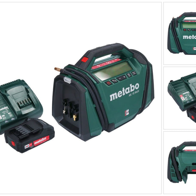 Metabo AK 18 Multi cordless compressor 18 V 11 bar + 1x rechargeable battery 2.0 Ah + charger