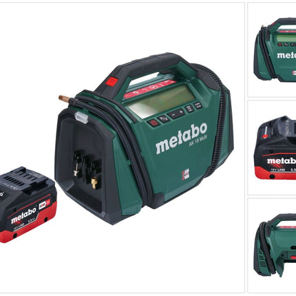 Metabo AK 18 Multi cordless compressor 18 V 11 bar + 1x rechargeable battery 5.5 Ah - without charger