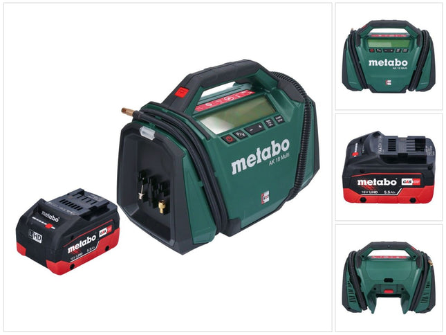 Metabo AK 18 Multi cordless compressor 18 V 11 bar + 1x rechargeable battery 5.5 Ah - without charger