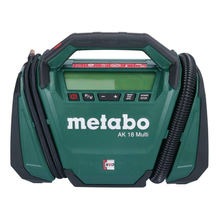 Metabo AK 18 Multi compresseur sans fil 18 V 11 bar + 2x batterie 5,5 Ah + kit de chargement