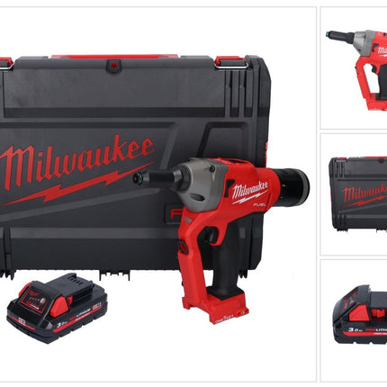 Milwaukee M18 ONEFPRT-301X nitownica akumulatorowa 18 V 20 kN bezszczotkowa + 1x akumulator 3,0 Ah + skrzynka HD - bez ładowarki