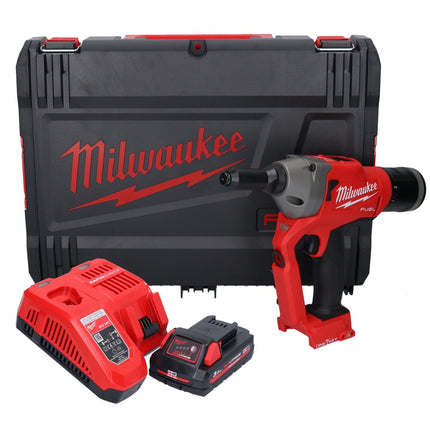 Milwaukee M18 ONEFPRT-301X nitownica akumulatorowa 18 V 20 kN bezszczotkowa + 1x akumulator 3,0 Ah + ładowarka + pudełko HD