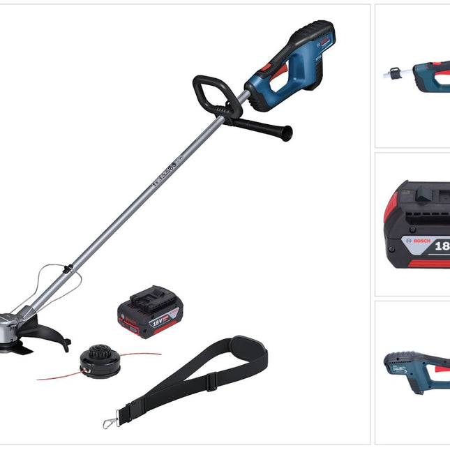 Bosch GFR 18V-23 Desbrozadora profesional 18 V 230 mm sin escobillas + 1x batería 4,0 Ah - sin cargador