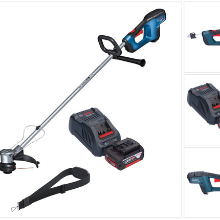 Bosch GRT 18V-33 Professional Akku Rasentrimmer 18 V 330 mm Brushless + 1x Akku 5,0 Ah + Ladegerät