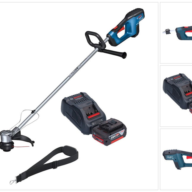 Bosch GRT 18V-33 Professional Akku Rasentrimmer 18 V 330 mm Brushless + 1x Akku 6,0 Ah + Ladegerät