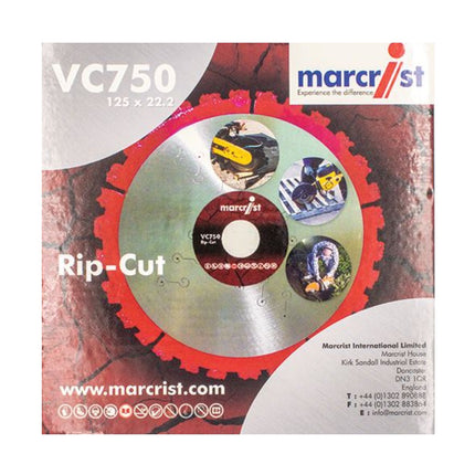 Marcrist VC750 Tarcza tnąca do cięcia wzdłużnego wielomateriałowa 230 mm x 22,2 mm ( 2360.0230.22 ) do przecinarek i szlifierek kątowych