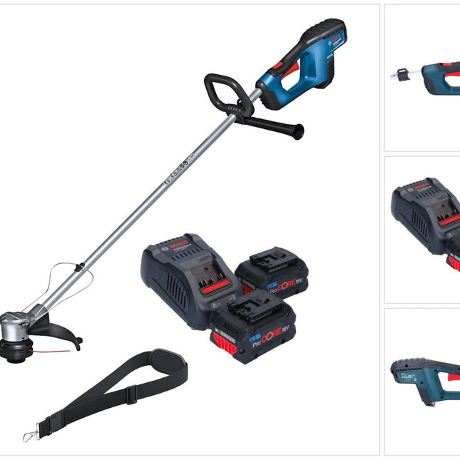 Bosch GRT 18V-33 Tagliaerba professionale a batteria 18 V 330 mm senza spazzole + 2x batteria ProCORE 8,0 Ah + caricabatterie