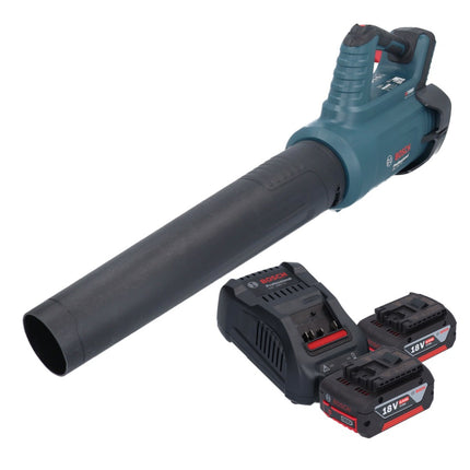 Bosch GBL 18V-750 Professional Akku Gebläse 18 V BITURBO Brushless + 2x Akku 6,0 Ah + Ladegerät