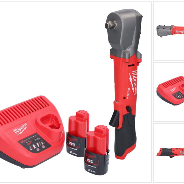 Milwaukee M12 FRAIWF12-202 Akku Winkelschlagschrauber 12 V 1/2" 270 Nm Brushless + 2x Akku 2,0 Ah + Ladegerät