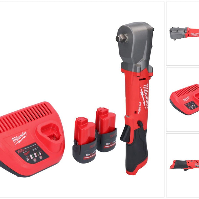 Milwaukee M12 FRAIWF12-252 Akku Winkelschlagschrauber 12 V 1/2" 270 Nm Brushless + 2x Akku 2,5 Ah + Ladegerät