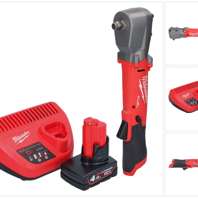 Milwaukee M12 FRAIWF12-401 Akku Winkelschlagschrauber 12 V 1/2" 270 Nm Brushless + 1x Akku 4,0 Ah + Ladegerät