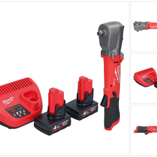 Milwaukee M12 FRAIWF12-402 Akku Winkelschlagschrauber 12 V 1/2" 270 Nm Brushless + 2x Akku 4,0 Ah + Ladegerät