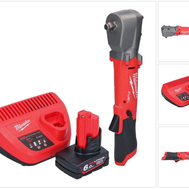 Milwaukee M12 FRAIWF12-601 Akku Winkelschlagschrauber 12 V 1/2" 270 Nm Brushless + 1x Akku 6,0 Ah + Ladegerät