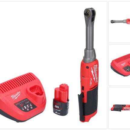 Milwaukee M12 FHIR14LR-201 cordless high-speed ratchet 12 V 47 Nm 1/4" brushless + 1x rechargeable battery 2.0 Ah + charger