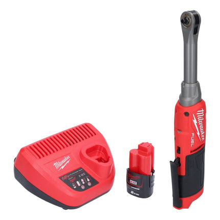 Milwaukee M12 FHIR14LR-201 cordless high-speed ratchet 12 V 47 Nm 1/4" brushless + 1x rechargeable battery 2.0 Ah + charger