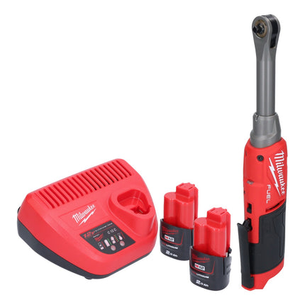 Milwaukee M12 FHIR14LR-202 cordless high-speed ratchet 12 V 47 Nm 1/4" brushless + 2x rechargeable battery 2.0 Ah + charger