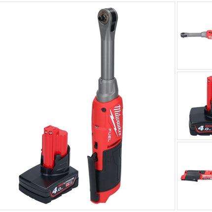 Milwaukee M12 FHIR14LR-401 carraca sin cable de alta velocidad 12 V 47 Nm 1/4" sin escobillas + 1x batería recargable 4,0 Ah - sin cargador