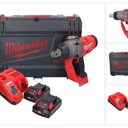 Milwaukee M18 ONEFHIWF1-302X Clé à choc sans fil 18 V 2033 Nm 1 Brushless + 2x batterie 3,0 Ah + chargeur + HD Box