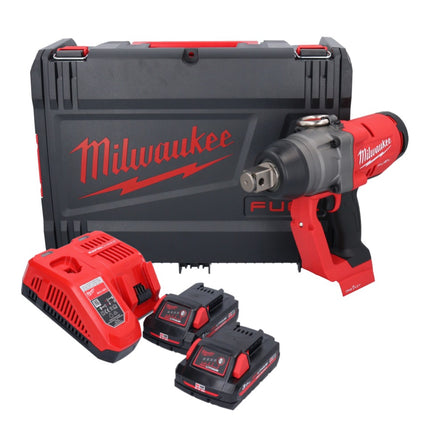 Milwaukee M18 ONEFHIWF1-302X Clé à choc sans fil 18 V 2033 Nm 1 Brushless + 2x batterie 3,0 Ah + chargeur + HD Box