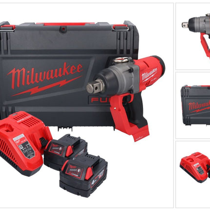 Milwaukee M18 ONEFHIWF1-402X Akumulatorowy klucz udarowy 18 V 2033 Nm 1″ bezszczotkowy + 2x akumulator 4,0 Ah + ładowarka + pudełko HD