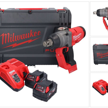 Milwaukee M18 ONEFHIWF1-502X Akku Schlagschrauber 18 V 2033 Nm 1″ Brushless + 2x Akku 5,0 Ah + Ladegerät + HD Box