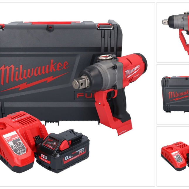Milwaukee M18 ONEFHIWF1-801X Avvitatore a impulsi a batteria 18 V 2033 Nm 1 Brushless + 1x batteria 8,0 Ah + caricatore + HD Box
