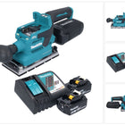 Makita DBO 381 RGU Ponceuse vibrante sans fil 18 V 93 x 185 mm Brushless + 2x batterie 6,0 Ah + chargeur