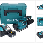 Makita DBO 381 RM1JU Akku Schwingschleifer 18 V 93 x 185 mm Brushless + 1x Akku 4,0 Ah + Ladegerät + Makpac