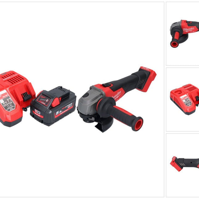 Milwaukee M18 FSAG125X-551 Akku Winkelschleifer 18 V 125 mm Brushless + 1x Akku 5,5 Ah + Ladegerät