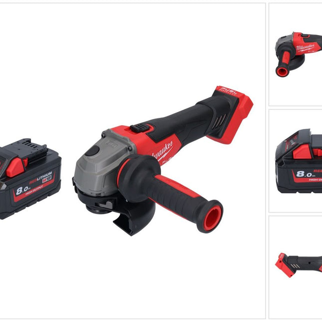 Milwaukee M18 FSAG125X-801 Amoladora angular sin cable 18 V 125 mm sin escobillas + 1x batería 8.0 Ah - sin cargador