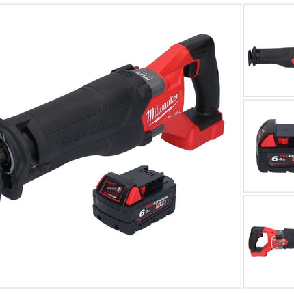 Milwaukee M18 FSZ-601 batería Sierra sable alternativa 18 V sin escobillas + 1x batería 6,0 Ah - sin cargador