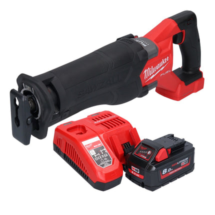Milwaukee M18 FSZ-801 cordless Recipro reciprocating saw 18 V brushless + 1x battery 8.0 Ah + charger