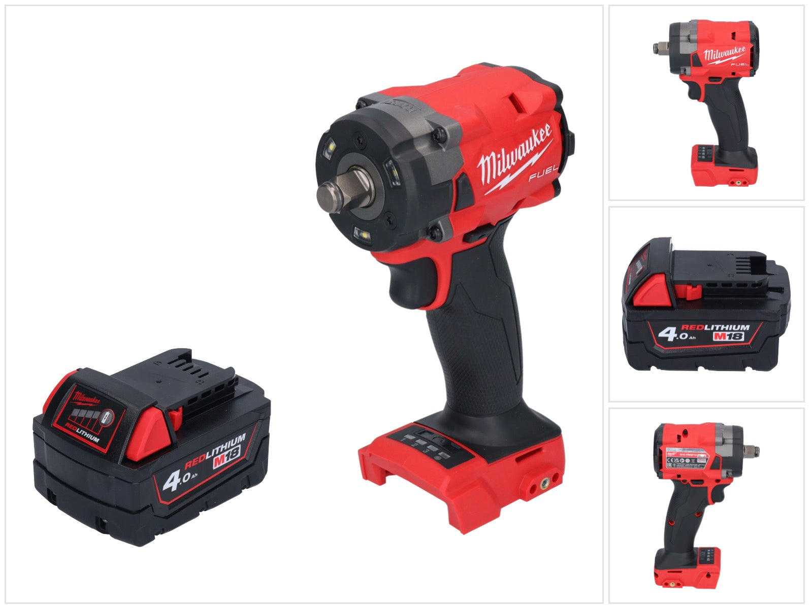 Milwaukee M18 FIW2F12 401 Akku Schlagschrauber 18 V 339 Nm 1 2 Brushless 1x Akku 4 0 Ah ohne Ladegeraet 0 - toolbrothers