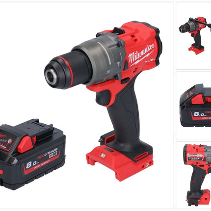 Milwaukee M18 FPD3-801 Akku Schlagbohrschrauber 18 V 158 Nm Brushless + 1x Akku 8,0 Ah - ohne Ladegerät