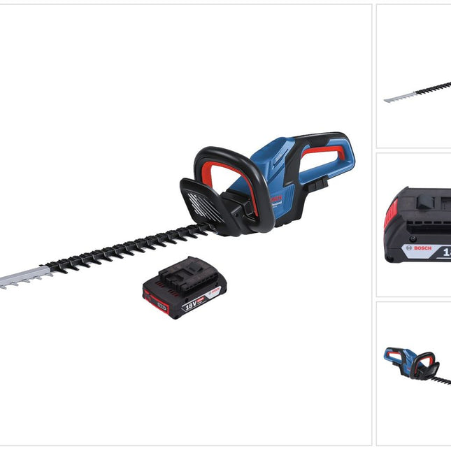 Bosch GHE 18V-60 Cortasetos profesional sin cable 18 V 60 cm sin escobillas + 1x acumulador 2,0 Ah - sin cargador