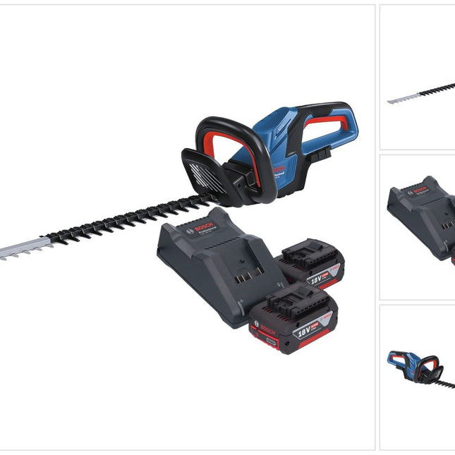 Bosch GHE 18V-60 Professional cordless hedge trimmer 18 V 60 cm brushless + 2x battery 4.0 Ah + charger