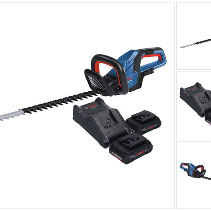 Bosch GHE 18V-60 Cortasetos profesional sin cable 18 V 60 cm sin escobillas + 2x batería ProCORE 4,0 Ah + cargador