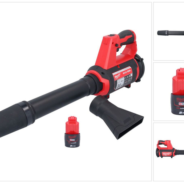 Milwaukee M12 BBL-201 akumulatorowa dmuchawa 12 V + 1x akumulator 2,0 Ah - bez ładowarki