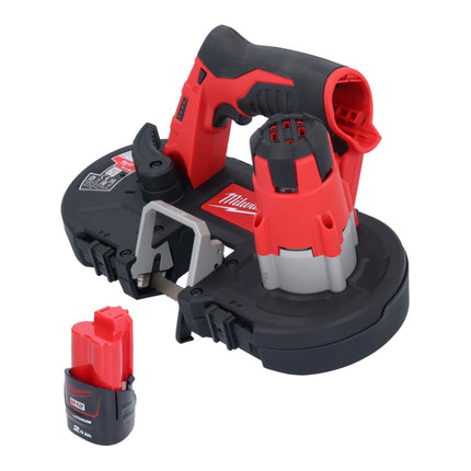 Sierra de cinta sin cable Milwaukee M12 BS-201 12 V 41 x 41 mm + 1x batería 2.0 Ah - sin cargador