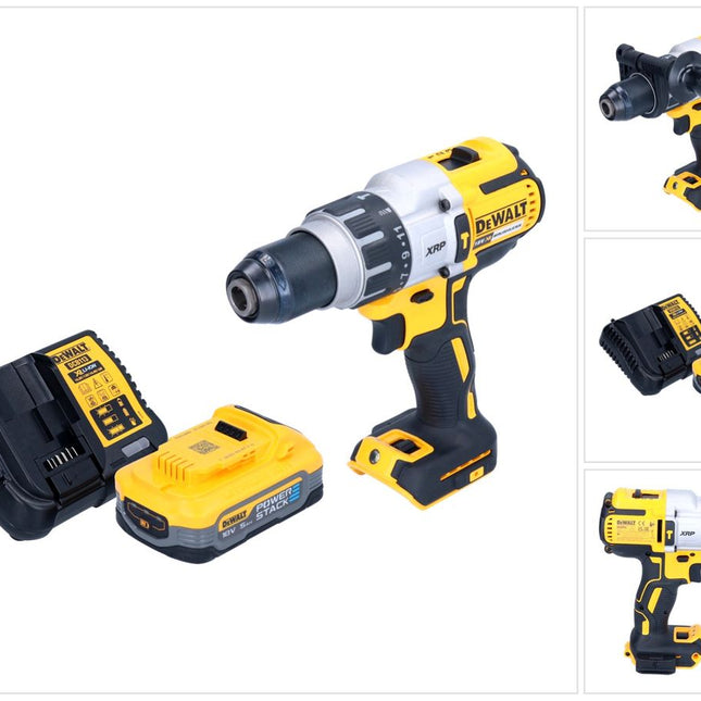 Trapano a percussione a batteria DeWalt DCD 996 H1 18 V 95 Nm senza spazzole + 1x batteria Powerstack 5,0 Ah + caricatore