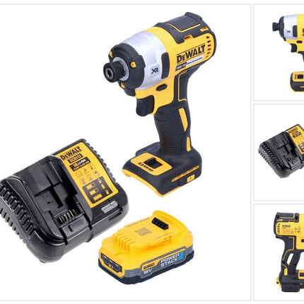 DeWalt DCF 887 E1 18 V 205 Nm 1/4'' Avvitatore a impulsi senza spazzole + 1x batteria 1,7 Ah + caricatore