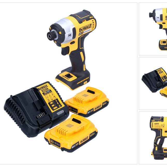 DeWalt DCF 887 D2 Clé à choc sans fil 18 V 205 Nm 1/4'' Brushless + 2x batterie 2,0 Ah + chargeur