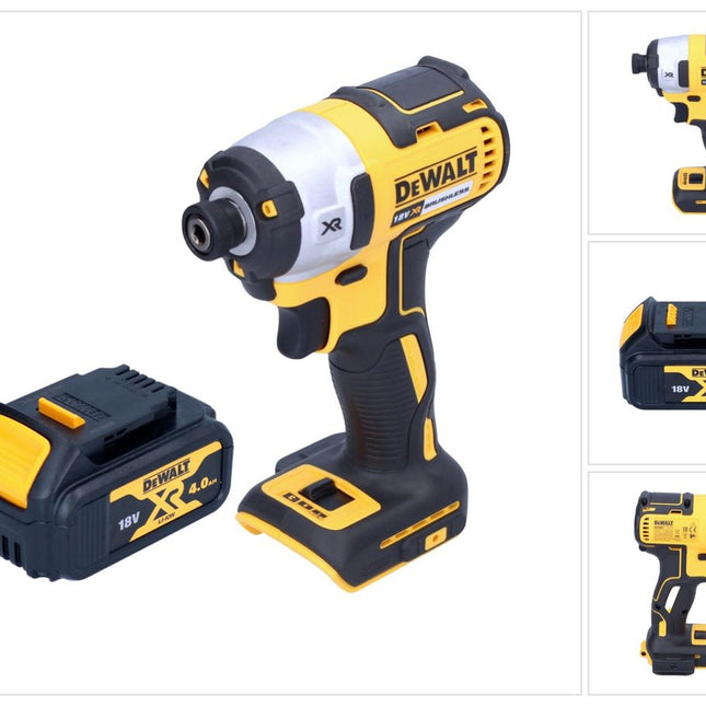 DeWalt DCF 887 N Clé à choc sans fil 18 V 205 Nm 1/4'' Brushless + 1x batterie 4,0 Ah - sans chargeur