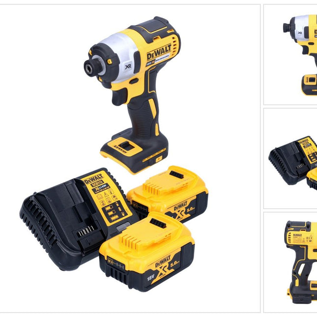 DeWalt DCF 887 P2 Clé à choc 18 V 205 Nm 1/4'' Brushless + 2x batterie 5,0 Ah + chargeur